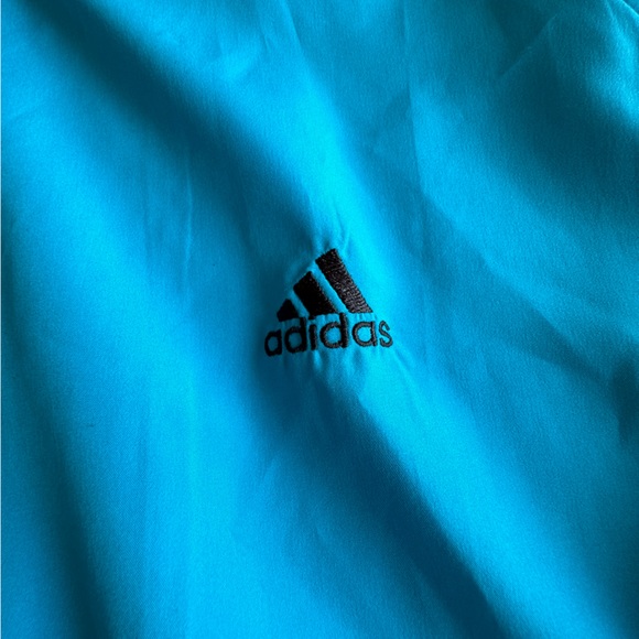 Adidas Women’s Size XL Full Zip Retro Jacket Blue Black Workout Windbreaker‎ - Picture 6 of 7